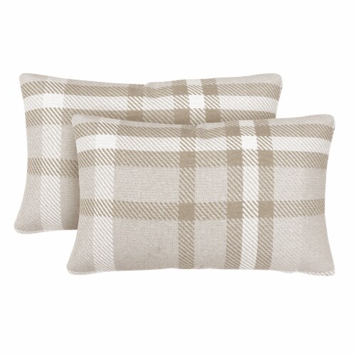 Astella Pacifica Tartan Lumbar Throw Pillow - 2 Pack - Hemp Perspective: front