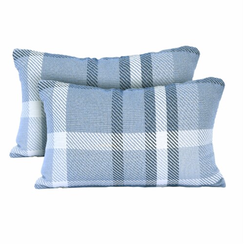 Astella Pacifica Tartan Lumbar Throw Pillow - 2 Pack - Midnight Perspective: front