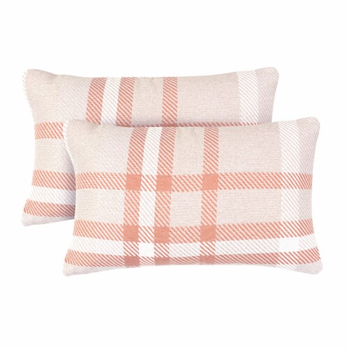 Astella Pacifica Tartan Lumbar Throw Pillow - 2 Pack - Tuscan Perspective: front
