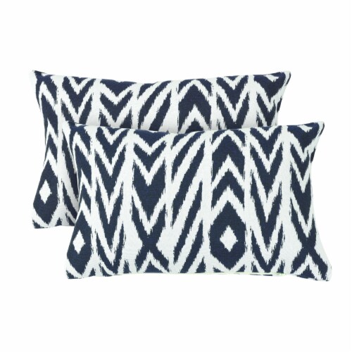 Astella Pacifica Fire Island Lumbar Throw Pillow - 2 Pack - Midnight Perspective: front