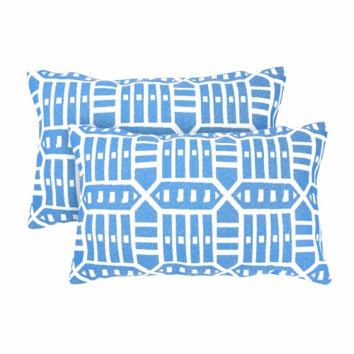 Astella Pacifica Roland Lumbar Throw Pillow - 2 Pack - Blue Perspective: front