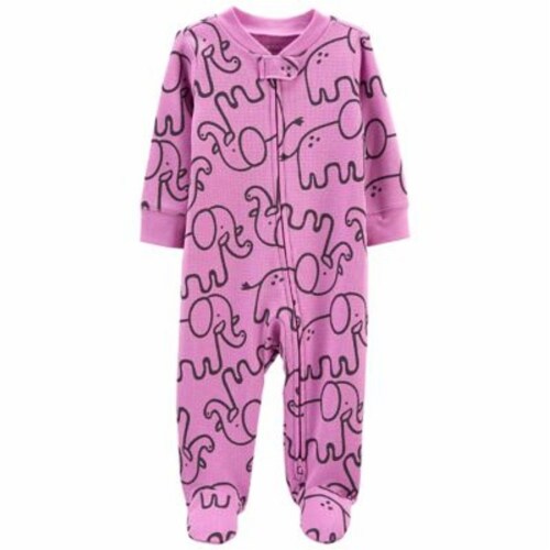 carter's® Size 3M Elephant 2-Way Zip Cotton Sleep & Play in Lavender Perspective: front