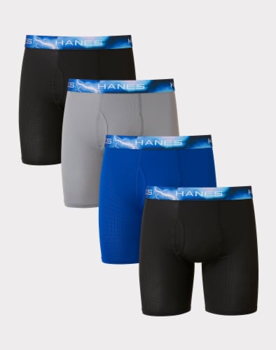 Hanes® Ultimate Sport X-Temp® Boxers - 4 pack - Assorted, M - Fred