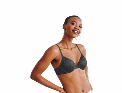 Hanes Ultimate Women's Underwire Bra with T-Shirt Softness Black