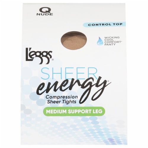 L'eggs Sheer Energy Medium Support Sheer Pantyhose - Nude Perspective: front