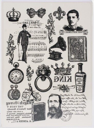 Dress My Craft Transfer Me Sheet A4-Gentleman Accessories Perspective: front