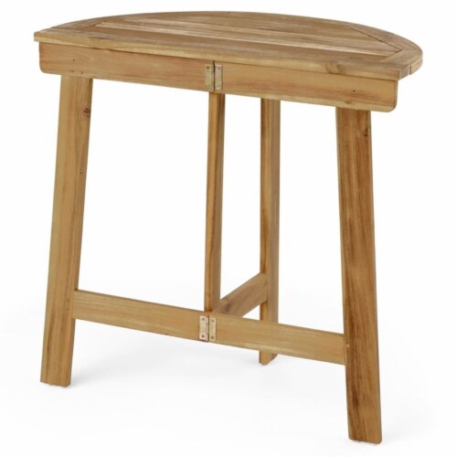 Outdoor Acacia Wood Folding Side Table - NH447213 - Noble House Furniture
