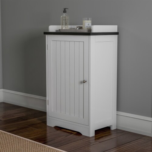 Lavish Home Bathroom Floor Cabinet Free Standing White Storage Cupboard For Bath Towels Or La 1 unit Fry s Food Stores