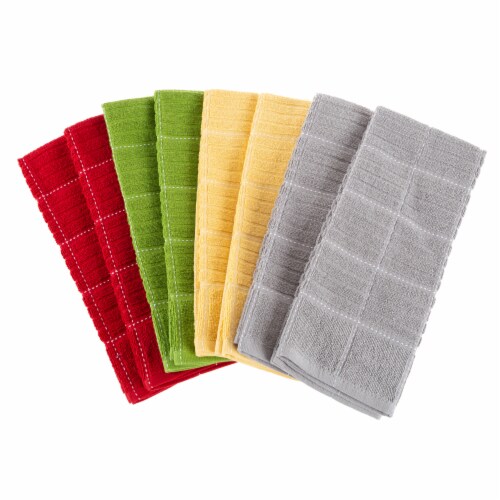 4 Pack Kitchen Towels,Large 100% Cotton Kitchen Hand Towels,Dish