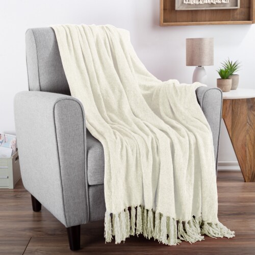 Chenille Throw Blanket For Couch Bed