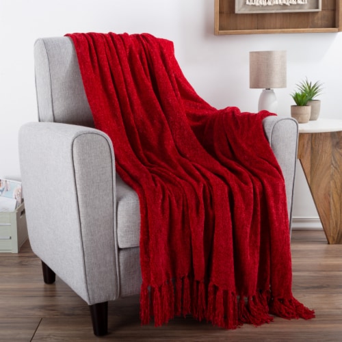 Chenille Throw Blanket For Couch Bed