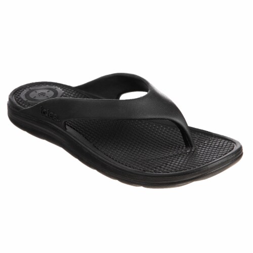 Totes Womens Sol Bounce Ara Thong Sandals - Black Perspective: front