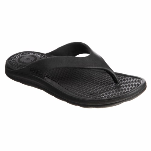 Totes Men's Sol Bounce Ara Thong Sandals - Black Perspective: front