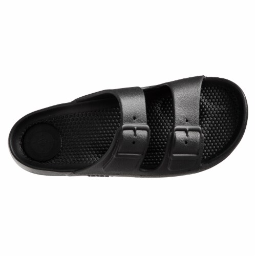 Totes Women's Sol Bounce 2 Strap Slide Sandals - Black Perspective: front