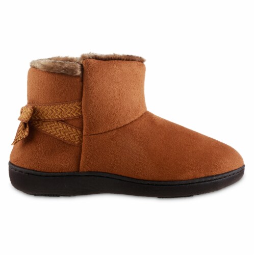 Isotoner® Women's Microsuede Nelly Boot Slippers - Tan, 8/9 - Kroger