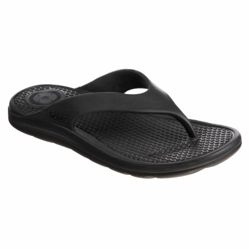 Totes Men's Everywear Ara Thong Sandals - Black, 13 - QFC