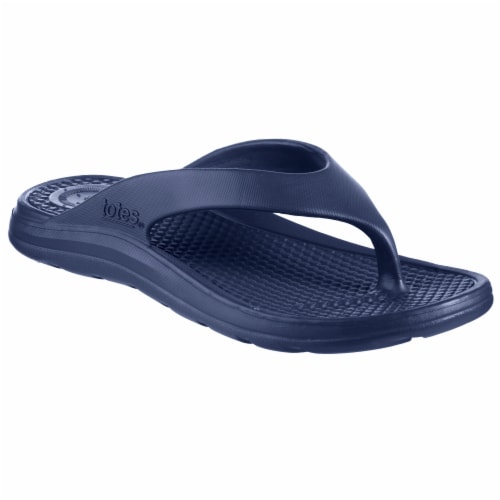 Totes Men's Sol Bounce Ara Thong - Navy Blue Perspective: front