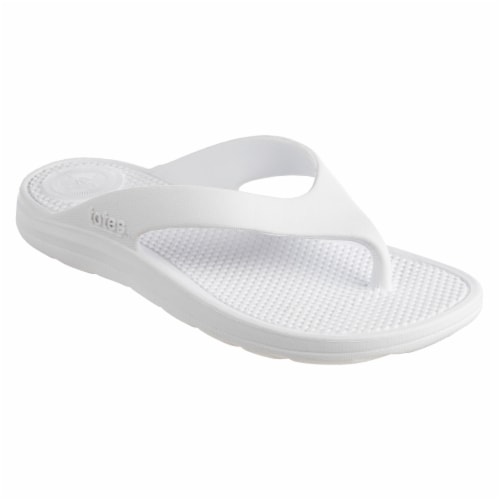 Totes Sol Bounce Ara Thong Flip Flops - White, 8 - Metro Market