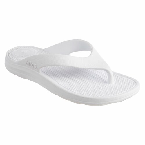 Totes Sol Bounce Ara Thong Flip Flops - White Perspective: front