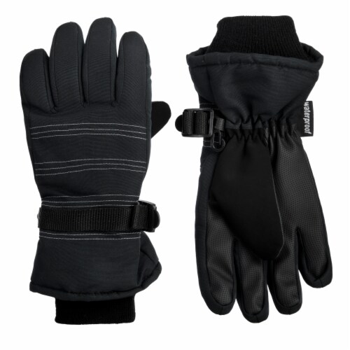 Isotoner Boys Ski Gloves Black L XL Kroger
