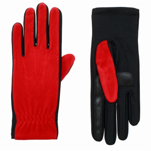 Isotoner® Fleece Spandex Gloves Pair Perspective: front