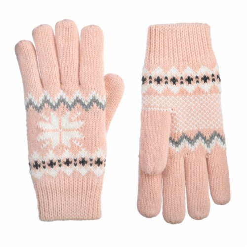 Isotoner® Snowflake Knit Gloves Perspective: front