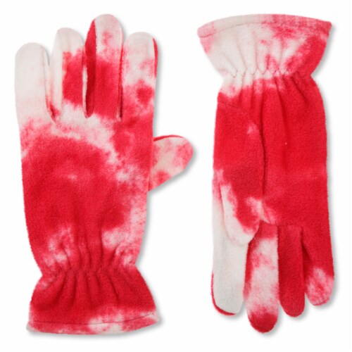 Isotoner Tie Dye Fleece Girls' Gloves Perspective: front