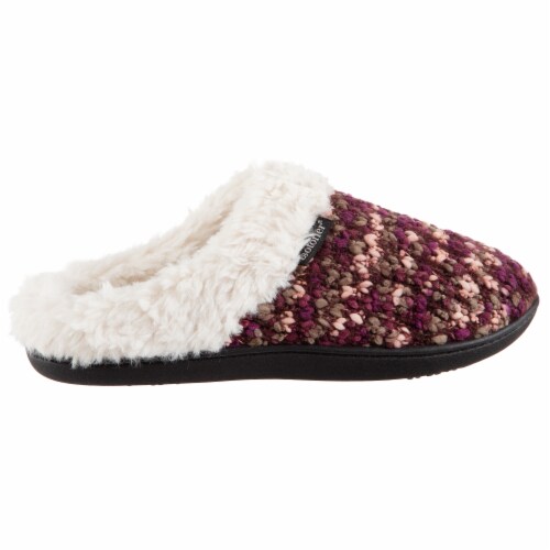 Isotoner® Women's Sweater Knit Amanda Hoodback Slippers - Henna Perspective: front