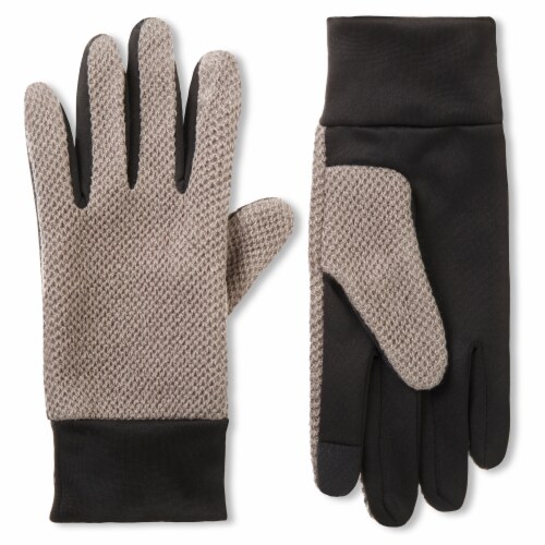 Isotoner® Men's Recycled Knit Gloves Perspective: front