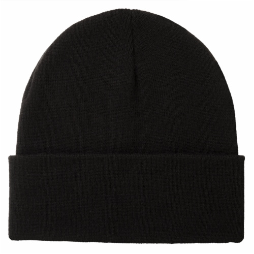 Isotoner® Classic Cuffed Knit Beanie - Black Perspective: front