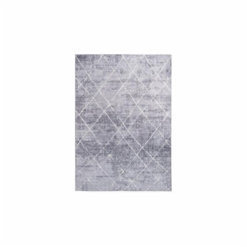 Natco Washable Mayra Grey 5x7 Area Rug Perspective: front