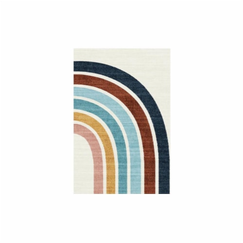 Natco Washable Mira Multi 5x7 Area Rug Perspective: front