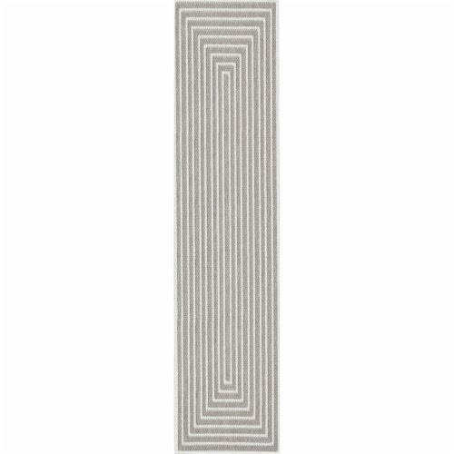 Fred Meyer Corin Table Runner - Gray/Beige Perspective: front