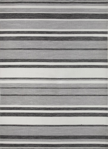 Backyard Bungalow Dania Canfield Indoor-Outdoor Rug - Black-Grey Perspective: front