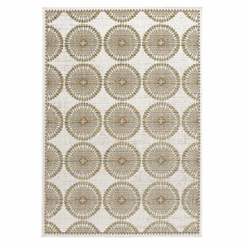 Backyard Bungalow Colourscape Stevie Indoor/Outdoor Rug - Ecru Perspective: front