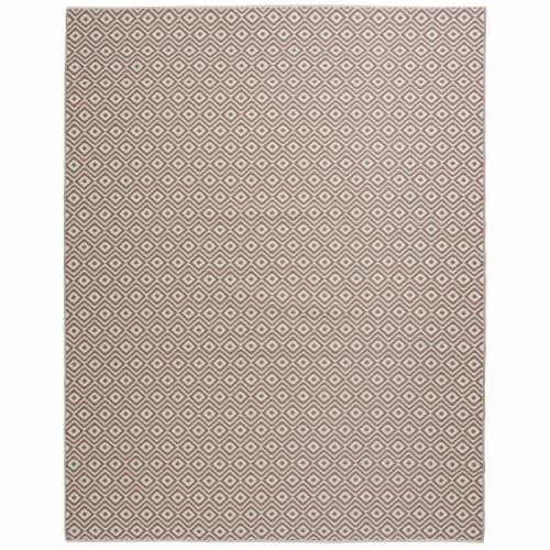 Backyard Bungalow Polyweave Dale Area Rug - Brown-Cream Perspective: front