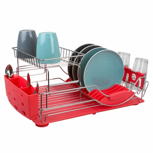 Drying and Organizing Dishes Plastic 2-Tier Dish Drainer Rack - China Rack  and Dish Rack price