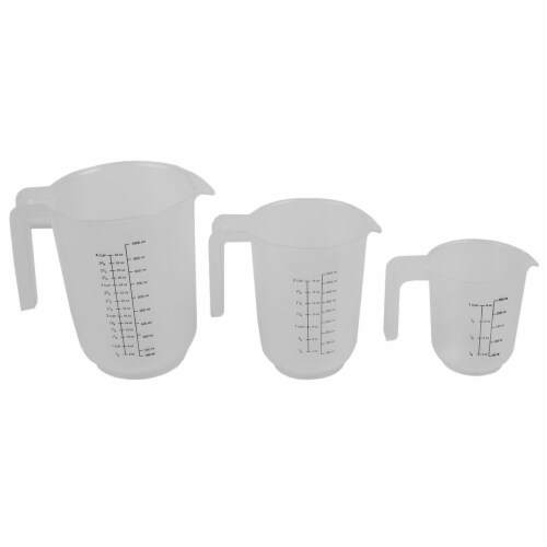 WebstaurantStore 3-Piece Clear Plastic Measuring Cup Set