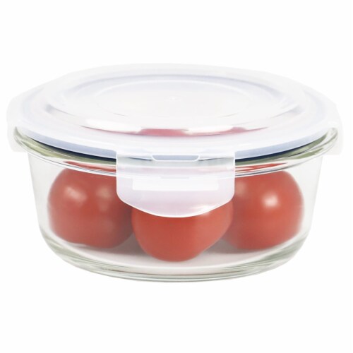 Michael Graves Design 21 oz High Borosilicate Glass Food Storage Container with  Rubber Seal Perspective: front
