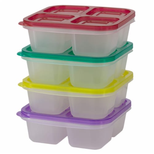 Oven Safe Glass Food Storage Container Set with Plastic Lids - 4 Pack, 4 PC  - Kroger