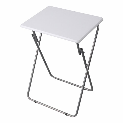 Home Basics Multi-Purpose Foldable Table, White Perspective: front