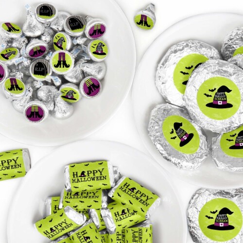 Big Dot of Happiness Happy Halloween - Witch Party Candy Favor Sticker Kit - 304 Pcs Perspective: front