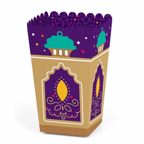 Big Dot of Happiness Happy Diwali - Festival of Lights Party Favor Popcorn Treat Boxes 12 Ct Perspective: front