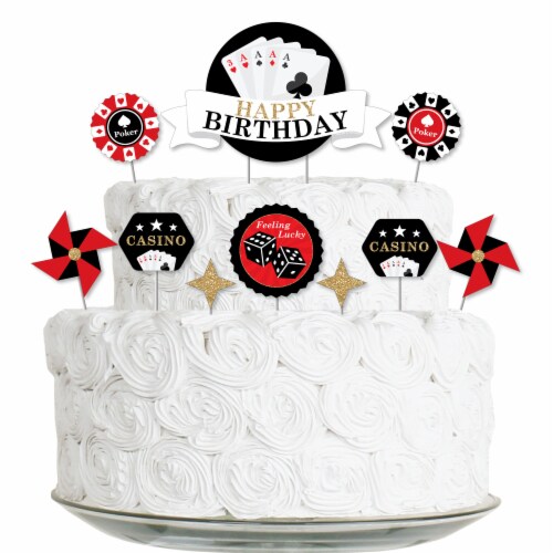 Big Dot of Happiness Las Vegas Casino Birthday Party Cake Decor Kit