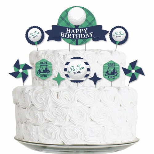 Big Dot of Happiness Par-Tee Time - Golf - Birthday Party Decor Kit - Cake Topper Set 11 Pc Perspective: front
