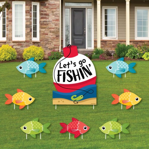 Gone fishing baby deals shower decorations