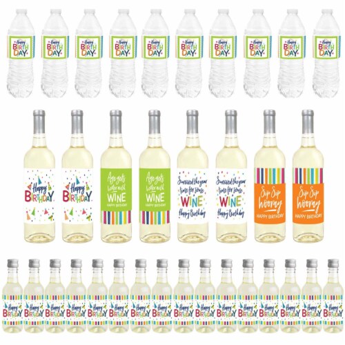 Big Dot Of Happiness Cheerful Happy Birthday - Colorful Birthday Party Circle Sticker Labels 24 Count
