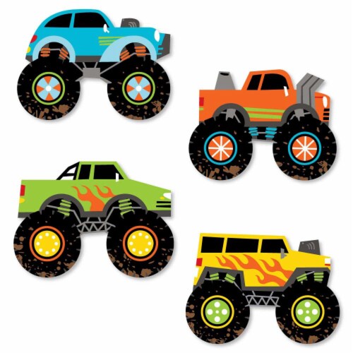Big Dot of Happiness Smash & Crash Monster Truck DIY Shaped Boy Birthday  Party Cut-Outs 24 Ct, 24 Count - Kroger