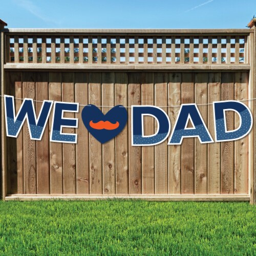 Big Dot of Happiness Happy Father's Day Party Decor - We Love Dad Outdoor Letter Banner Perspective: front