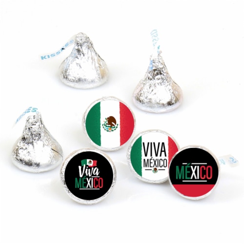 Big Dot of Happiness Viva Mexico - Party Sticker Favors - Labels Fit Hershey’s Kisses 108 Ct Perspective: front